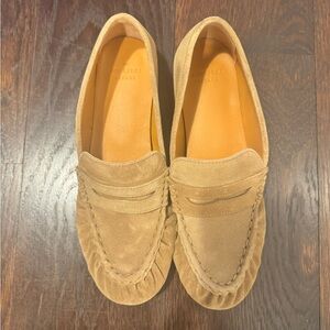 Sezane Tan Suede Loafers